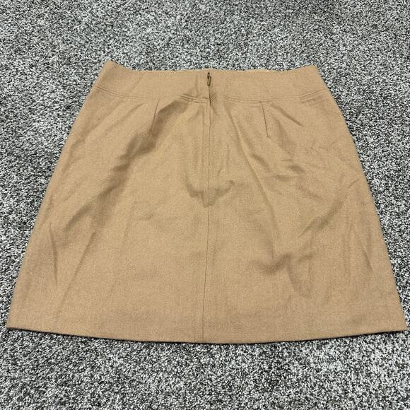 New without tags, LOFT Wool Mini Tan Zip Skirt, Size 4 - Picture 3 of 10